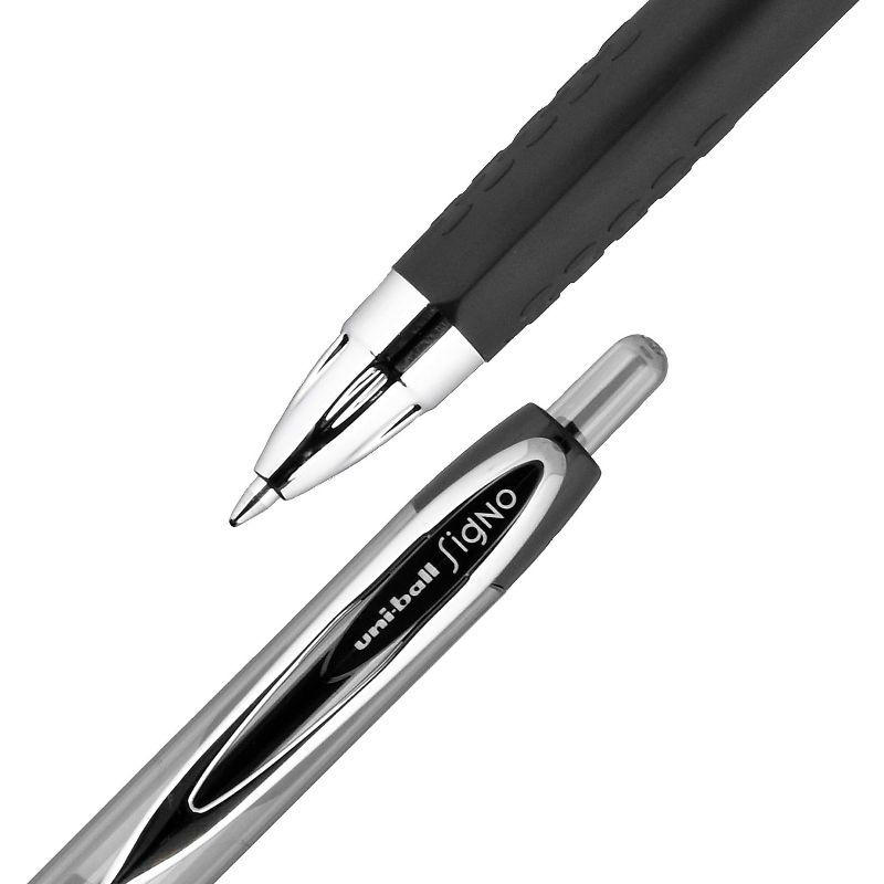 uni-ball uniball 207 Retractable Gel Pens Medium Point 0.7mm Black Ink 5/Pack (1960239), 2 of 10