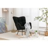 Kumasinova Accent Rocking Chair with Tufted Back,Versatile Nursery Chair for Living Room,Plush Teddy Fabric Rockers with 250lbs Capacity - 4 of 4
