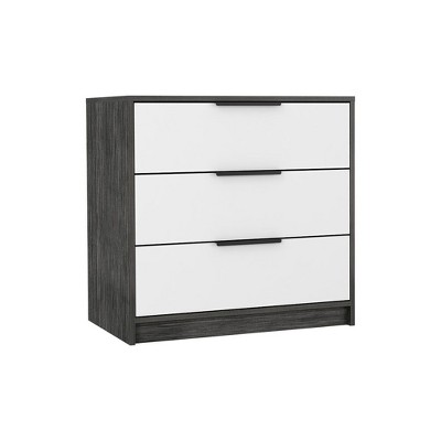 NicBex 3 Drawers Dresser for Bedroom,Modern Style Wooden Drawers with Black Handle,Dressers for Kids Room,Living Room,Entry and Hallway
