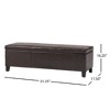 Kumasinova Upholstered Storage Ottoman, Contemporary Ottoman with Storage, 51.25" Ottoman Bench, Entryway Bench, Foot Stool with Pressure Hinges - 4 of 4