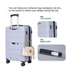 Gulches Hardshell Suitcase Spinner Wheels PP Luggage Sets Lightweight Suitcase with TSA Lock,3-Piece Set (20/24/28) ,Silver - 3 of 4