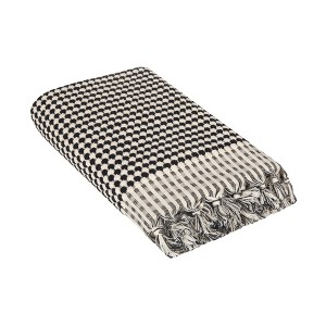 Olive and Linen Dots Turkish Terry Bath Towel - 1 of 4