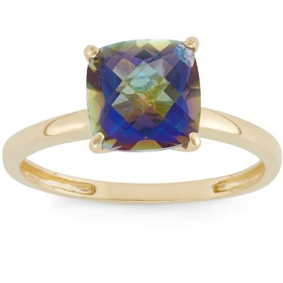 Designs By Gioelli 10K Yellow Gold Cushion Gemstone Solitaire Ring