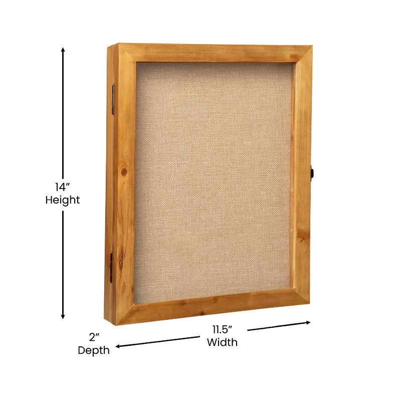 Merrick Lane Wooden Display Case with Fabric Overlay, 5 of 12