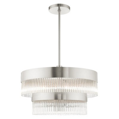 Livex Lighting Norwich 6 - Light Chandelier in  Brushed Nickel