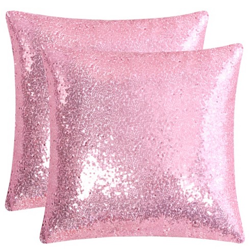 Piccocasa Decors Sequin Pillow Covers Shiny Sparkling Comfy Satin