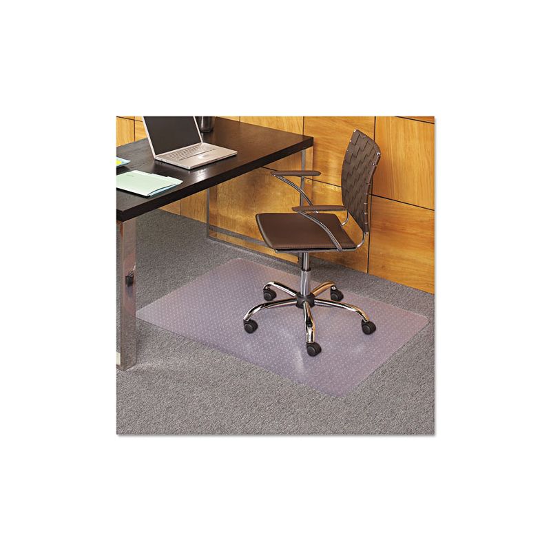 ES Robbins EverLife Light Use Chair Mat for Flat Pile Carpet, Rectangular, 36 x 44, Clear, 1 of 8