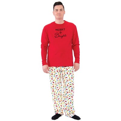 Touched by Nature Mens Unisex Holiday Pajamas, Merry and Bright