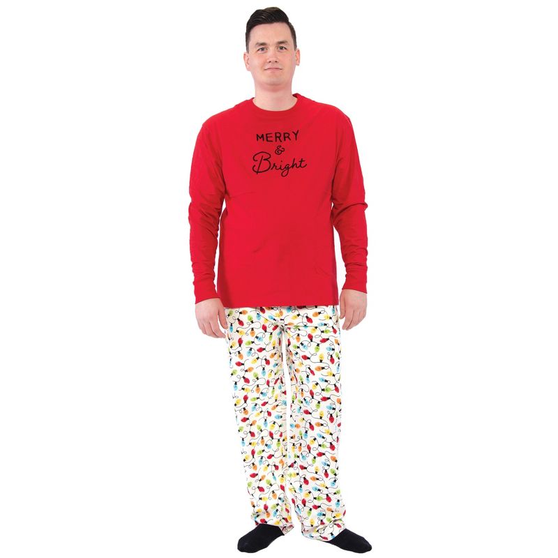 Touched by Nature Mens Unisex Holiday Pajamas, Merry and Bright, 1 of 5