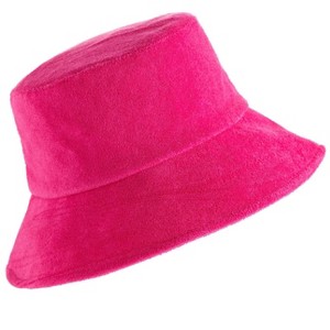 Terry Cloth Bucket Hat, Fuchsia - 1 of 4