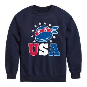 Boys' - Teenage Mutant Ninja Turtles - USA Raphael Graphic Long Sleeve Fleece Sweatshirt - 1 of 4