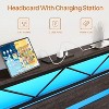 MaseiKar Full Bed Frame, Metal Platform Bed Frame with Headboard, LED Bed Frame with Charging Station, Noise-Free, Easy Assembly, Charcoal Black - 4 of 4