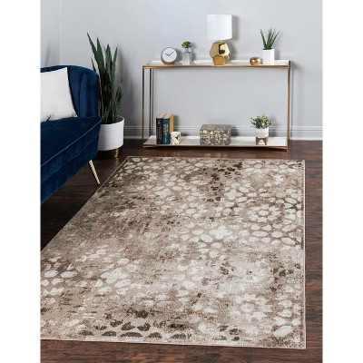 Unique Loom Grand Sofia Black 6' x 9' Rug