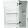 PAGED Dining Room Cabinet with Rubber Wood Drop-Leaf Countertop, Kitchen Island on 5 Wheels Storage Cabinet and 3 Drawers for Dinning Room - 3 of 4