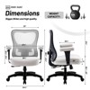 TiramisuBest Large Light Grey Mesh Ergonomic Executive Chair for Heavy Duty People - 3 of 4