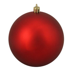 Northlight 4" Shatterproof Matte Christmas Ball Ornament - Red - 1 of 2