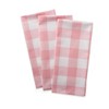 Design Imports  Buffalo Check Dishtowel Set 3 Piece, 20X30", Pink &White - 4 of 4