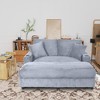 GDFStudio Alkrista 64"W Oversized Corduroy Upholstered Chaise Lounge Chair with Power Outlet and USB Ports - 2 of 4