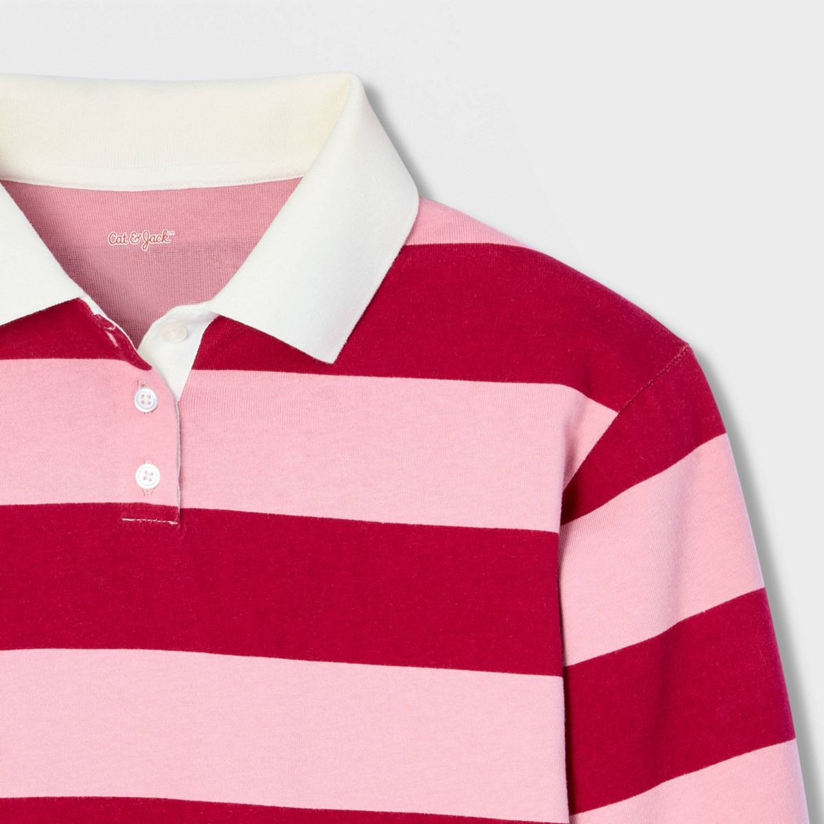 Girls' Long Sleeve Rugby Striped T-Shirt - Cat & Jack™ - thumbnail 6