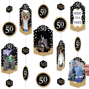 Big Dot of Happiness Adult 50th Birthday - Gold - Birthday Party Vertical Photo Garland 35 Pieces - 1 of 4