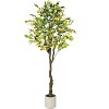 Artificial Lemon Tree, Faux Lemon Tree with Realistic Trunk and Fruits, Suitable for Indoor Home Decoration Balcony Living Room - 2 of 4