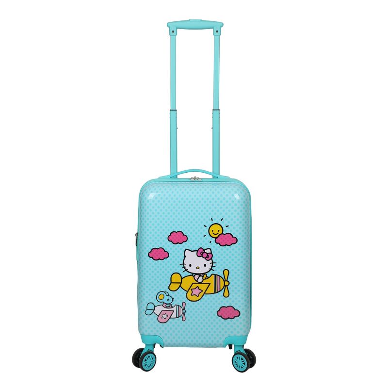Hello Kitty Airplane 20” Kids' Carry-On Luggage With Wheels And Retractable Handle, 1 of 8