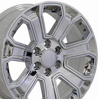 OE Wheels LLC CV93-20085-6550-31C-ic Chrome Wheel with Chrome Insert Painted (20 x 8.5 inches /6 x 139 mm, 31 mm Offset)