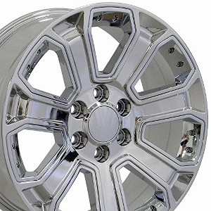 OE Wheels LLC CV93-20085-6550-31C-ic Chrome Wheel with Chrome Insert Painted (20 x 8.5 inches /6 x 139 mm, 31 mm Offset) - 1 of 3