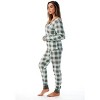 #followme Buffalo Plaid 2 Piece Thermal Pajama Set for Women -Jogger Winter Christmas PJs - 2 of 3