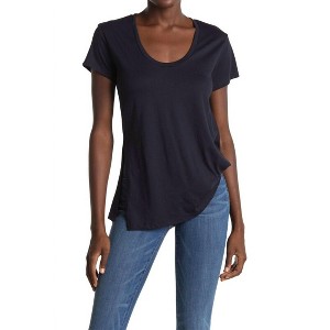 Women's Asymmetrical Hem Tencel Tuck Cotton Shirt - Habitual - 1 of 2