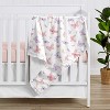 Sweet Jojo Designs Girl Baby Receiving Security Blanket Butterfly Blush Pink and Purple - 2 of 4