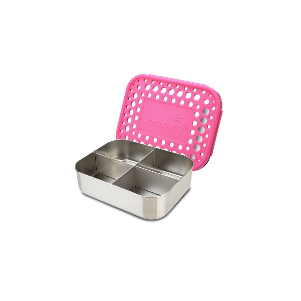 Photos - Food Container LunchBots Medium Quad Food Storage Container - Pink