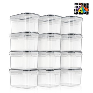 Sorbus (0.8L/27.05 Oz) Airtight Food Storage Containers with Locking Lids, Measuring Spoons & Labels - 1 of 4