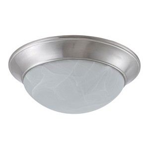 C Cattleya Brushed Nickel Dimmable LED Ceiling Light with Frosted Cloud Glass Shade,3000/4000/5000K - 1 of 4