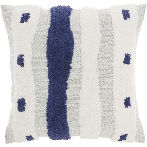 Mina Victory Life Styles Cotton Knitted 18x18 Indoor Throw Pillows Set Of  2 White : Target