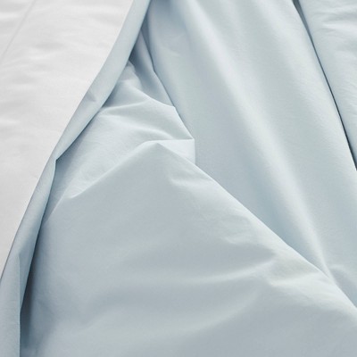 Spa Blue Cotton Pintuck Full/Queen Duvet Set