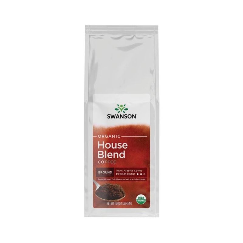 Swanson Organic House Blend Ground Coffee - Medium Roast 16 oz Pkg, 1 of 4