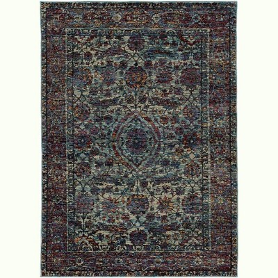 Oriental Weavers Andorra 6846B Blue/ Purple Indoor Area Rug - 1'10" x 3'2"