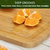 Bamboo Cutting Board for Kitchen, Wooden Chopping Block Boards, Charcuterie Cheese Boards, Stove Top Butcher Block, Extra Large Carving Board - 4 of 4