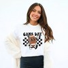 Simply Sage Market Women's Football Game Day Checkered Short Sleeve Garment Dyed Tee - 2 of 4