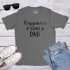 Mens Happiness Is Being a Dad Perfect Fathers Day Family Proud Parent T shirt - Crazy Dog Men's T Shirt - 2 of 4
