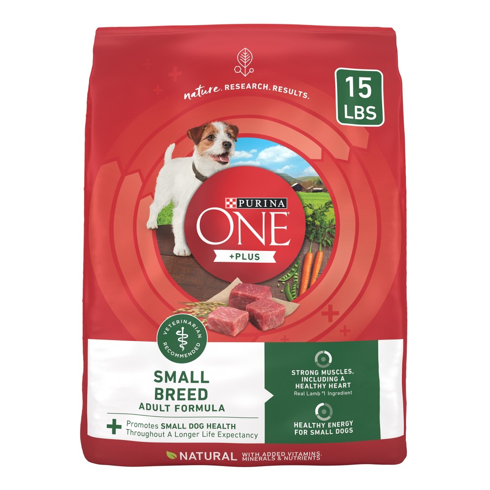 Photos - Dog Food Purina ONE SmartBlend Small Breed Natural Lamb Flavor Dry  - 15lbs