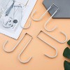 LunaLulinlk 4pcs Double Sided Door Hook, Over The Door Hanger with Rubber Design for Hanging Clothes (White) - 3 of 4
