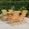 vidaXL Patio Dining Set Outdoor Table and Chair Furniture Solid Wood Teak - 2 of 4