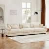Large Straight Sectional Sofa,Modern Velvet Sectional Sofa With Waist Pillows And Throw Pillows,Comfortable Sofa For Living Room-Cuddlewood - 2 of 4