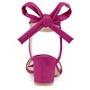 Allegra K Women's Back to College Open Toe Ankle Tie Back Block Heels Sandals - 3 of 4