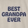 Men's Best Grandpa Ever Short Sleeve T-Shirt - Tan - 3 of 3