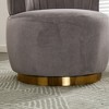 Sapphtopaz 1pc Fluffy Velvet Accent Chair Upholstered Sofa Lounge Chair Wide Upholstered, Living Room Chair 360 Degree Swivel Chair for Living Room - 4 of 4