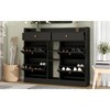 VYNXARIA Modern Tipping Bucket Shoe Cabinet - 4 Flip Drawers & 2-Tier Organizer in Black - 3 of 4