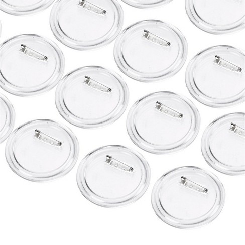 Juvale 36 Pack Diy Buttons For All Occasions Clear Acrylic Pins Badges For Crafts 2 25 In Target